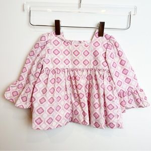 Shrimp & Grits Kids | Baby Girls' Mod Printed Ruffle Top